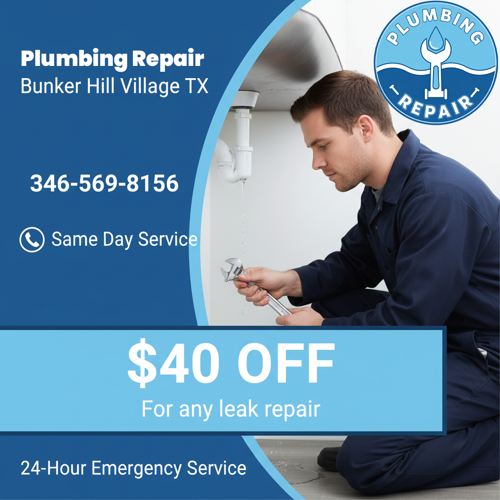 Plumbing Repair Bunker Hill Village TX Coupons & Discounts - Save on Emergency & Installation Services